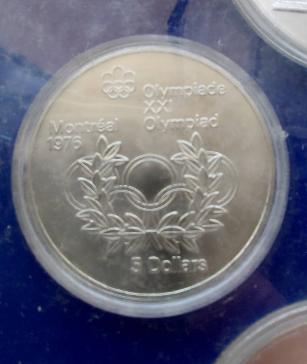 モントリオールオリンピック 記念銀貨カナダ１９７６年 10ドル銀貨ｘ2 ５ドル銀貨ｘ2 ４枚セット記念コイン レタ-パック込みの画像4