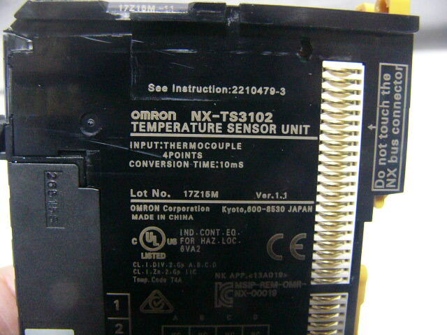 ★未使用に近い★ OMRON PLC NX-TS3102 4点熱電対温度入力ユニット_画像2