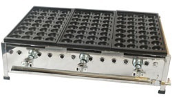 ★新品 たこ焼き イトキン 323S フチ高 屋台 店舗 鉄板ガスたこ焼き 業務用 たこ焼き器 ジャンボ 47㎜ 32穴 3連 3口 3丁