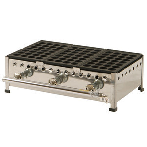 ★新品 たこ焼き 屋台 店舗 鉄板ガス 業務用たこ焼き器 38㎜ 28穴 5連 5口 5丁 285SH フチ高 イトキン