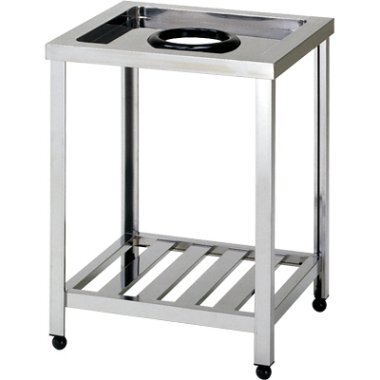 ★新品 ダスト台 厨房 ステンレス台 HTD-600 幅600 店舗 ゴミ収納 ごみ入れ作業台●送料込
