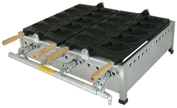 ☆新品 業務用 フッ素加工付 たい焼き器 10匹 鯛焼き タイヤキ ☆新品 業務用 フッ素加工付 たい焼き器 10匹 鯛焼き タイヤキ