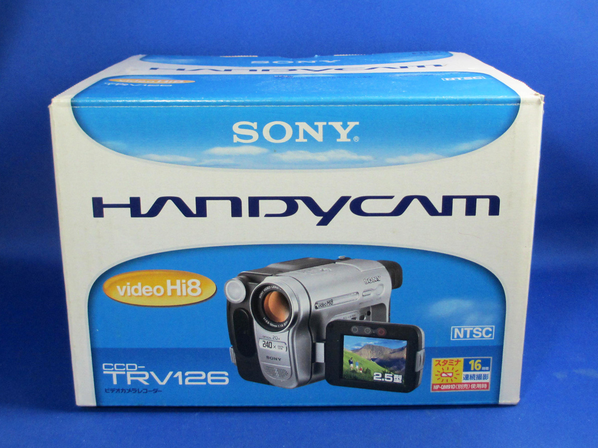 安心30日保証 SONY CCD-TRV126 完全整備品 極美品 Hi8ハンディカム最終モデル 2005年製造品 付属品完備 Hi8/8ミリビデオカメラ_画像1