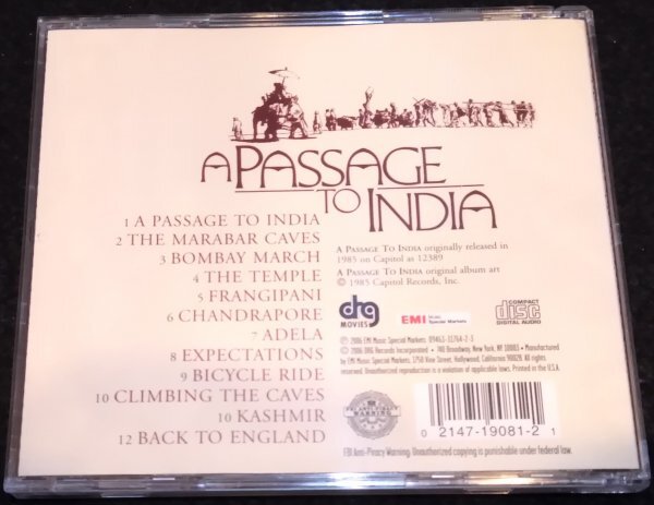 インドへの道 サントラCD★モーリス・ジャール A Passage to India Soundtrack Maurice Jarre デヴィッド・リーンの画像3