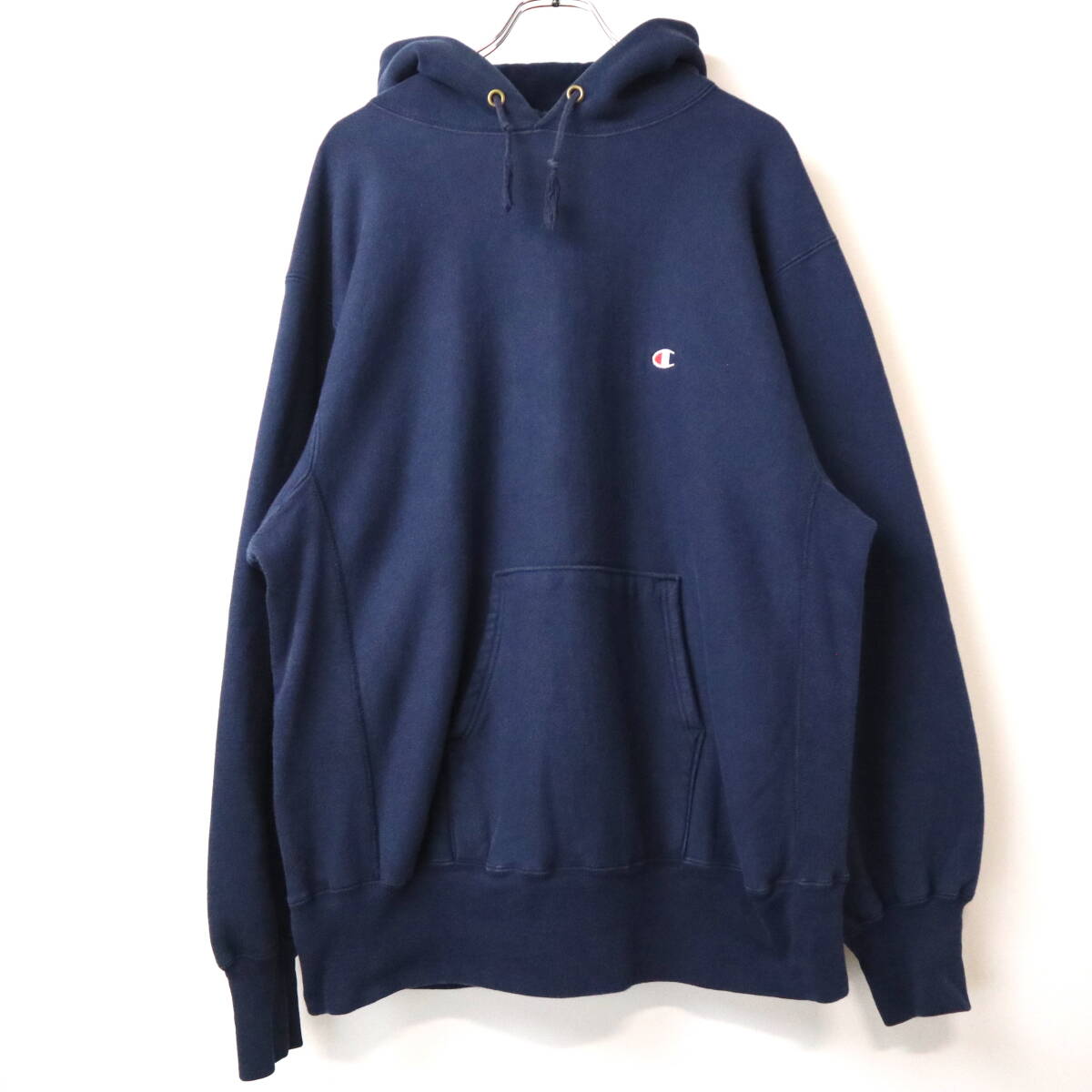 80s Champion リバースウィーブ パーカー Reverse Weave vintage アメリカ製 USA製 チャンピオン 90s フーディ ネイビー 無地 単色 美品