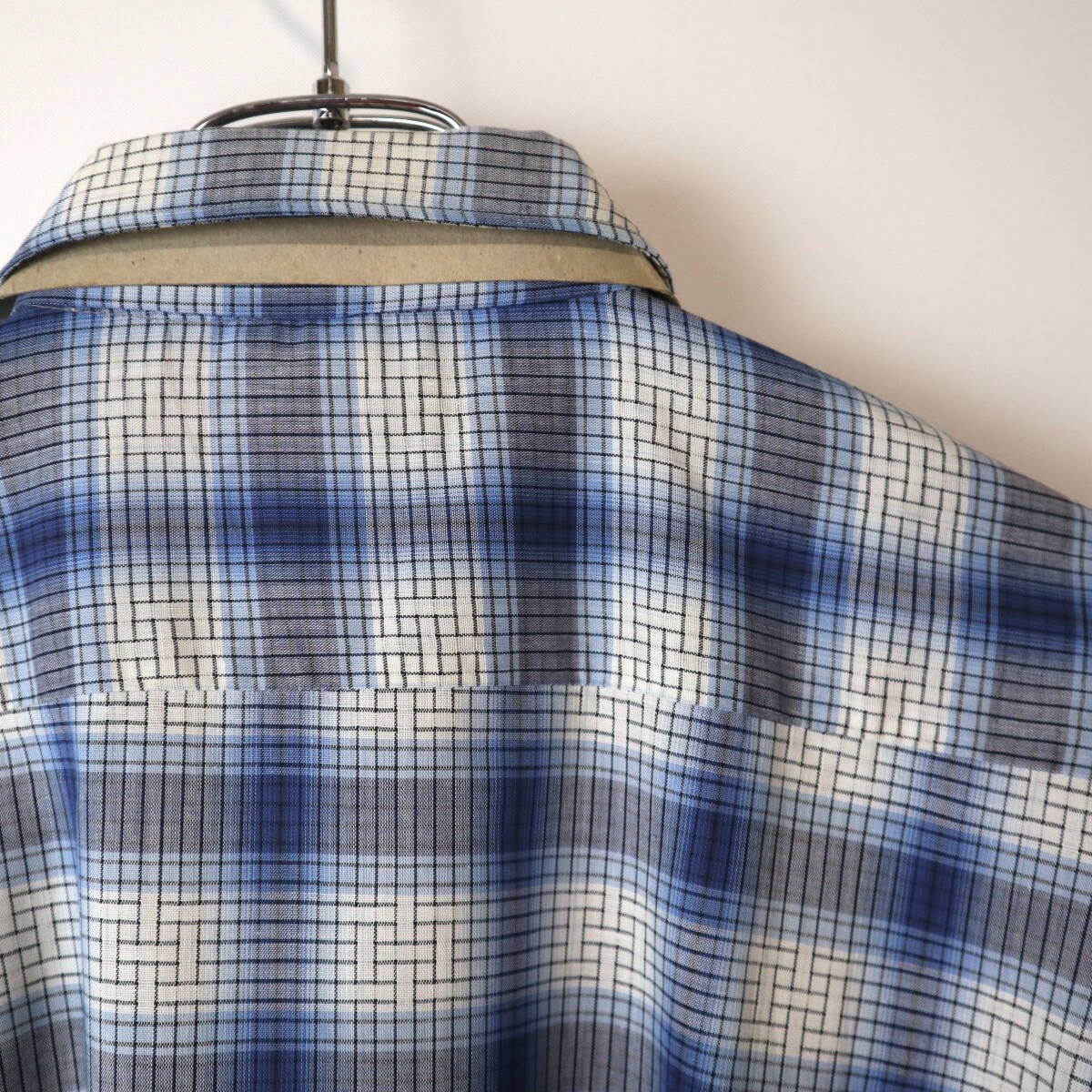 [Dead Stock] 60s Dri-Don Shadow Check シャドウチェック DAN RIVER fabric ダンリバー 開襟 Open Collar ヴィンテージ 50s vintageの画像8