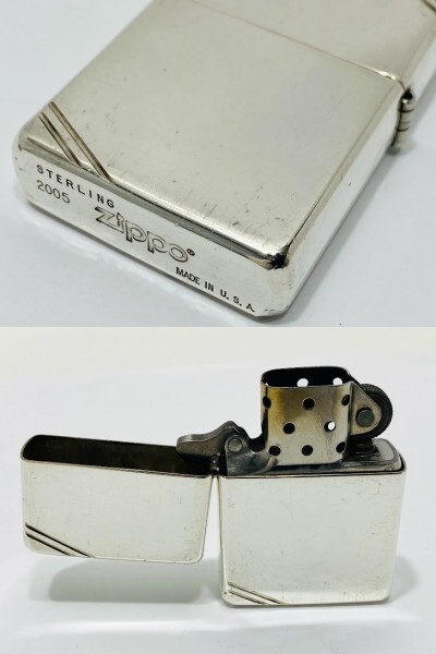 1円～ Zippo ジッポー STERLING SILVER スターリングシルバー 2005年製 オイルライター_画像10