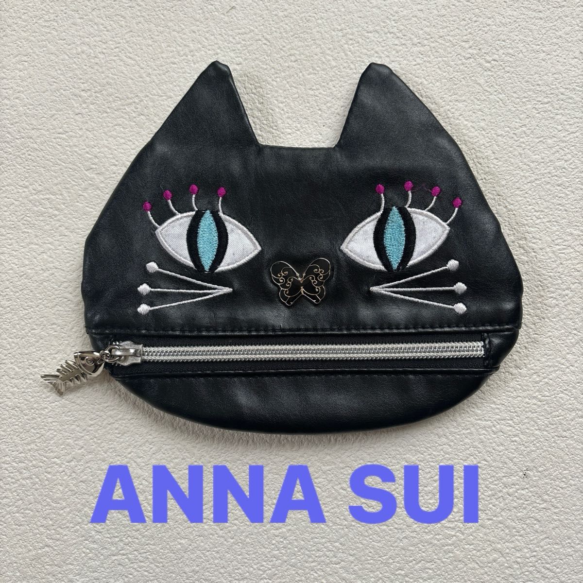 アナスイANNA SUI  ねこちゃんポーチ ティッシュケース付き　 ブラック　