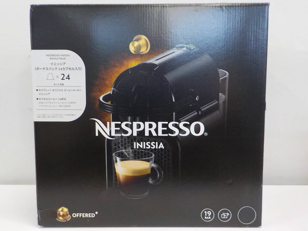 *[ ultimate beautiful goods ]NESPRESSO INISSIA( bonus pack 24 Capsule go in ) black D40-BK-CO Nestle nes pre so corporation [ coffee maker ]