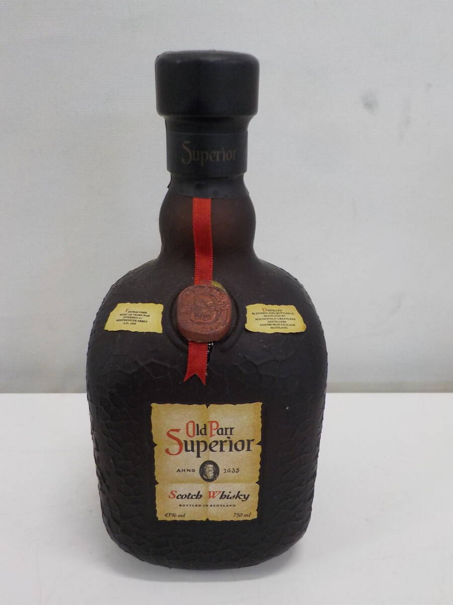 ◇１円~！【古酒】 Old Parr Superior Scotch Whisky オールドパー スーペリア 1635 スコッチ ウイスキー 未開栓_画像1