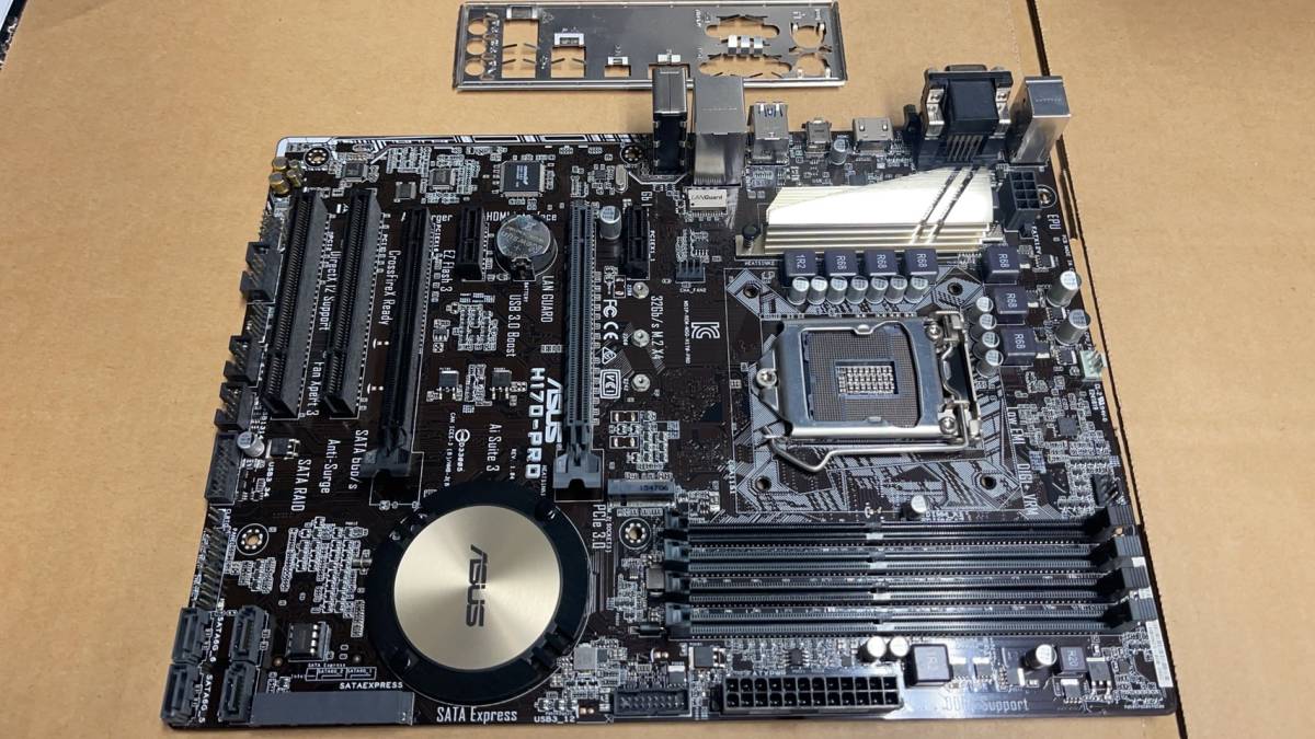 ASUS Intel ATX マザーボード LGA1151 Skylake H170-Pro DDR4 中古分解品 BIOS起動確認済み_画像1