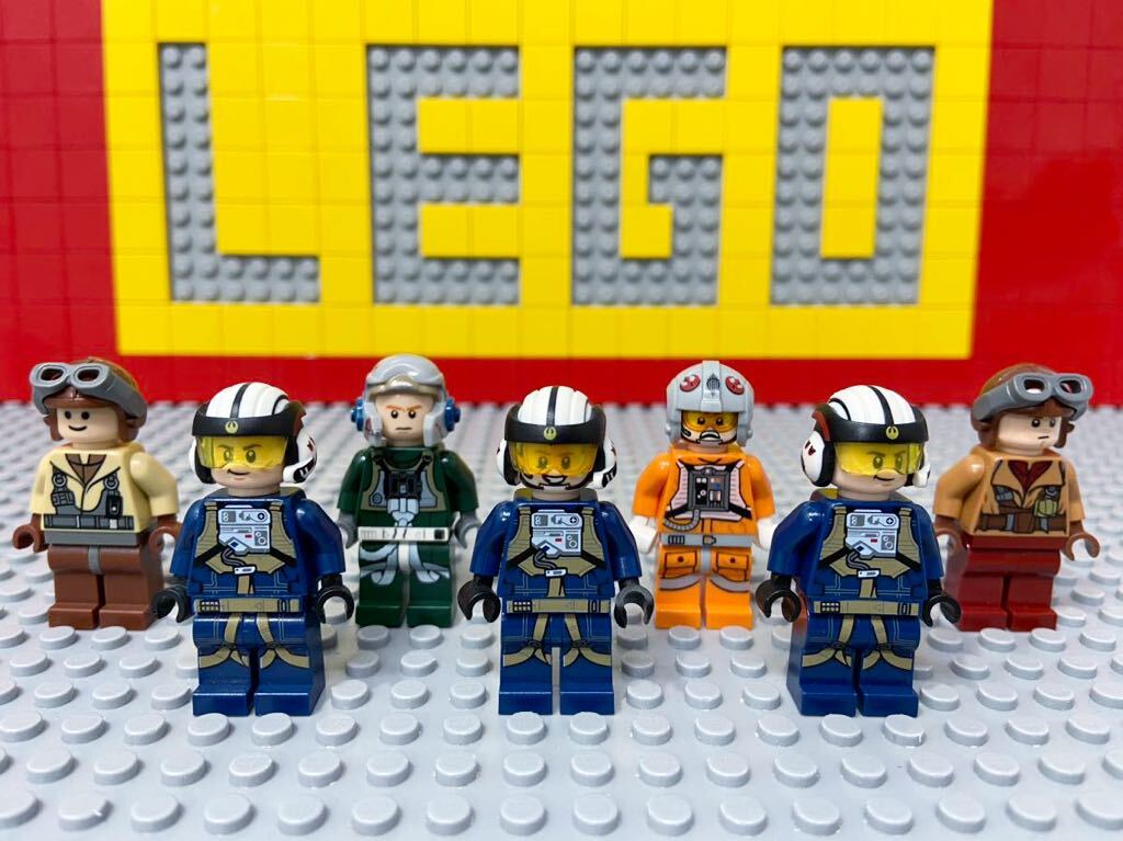 ☆スターウォーズ☆ レゴ ミニフィグ パイロット 兵士 ウィングファイター ( LEGO 人形 レジスタンス 反乱同盟軍 C32523の画像1