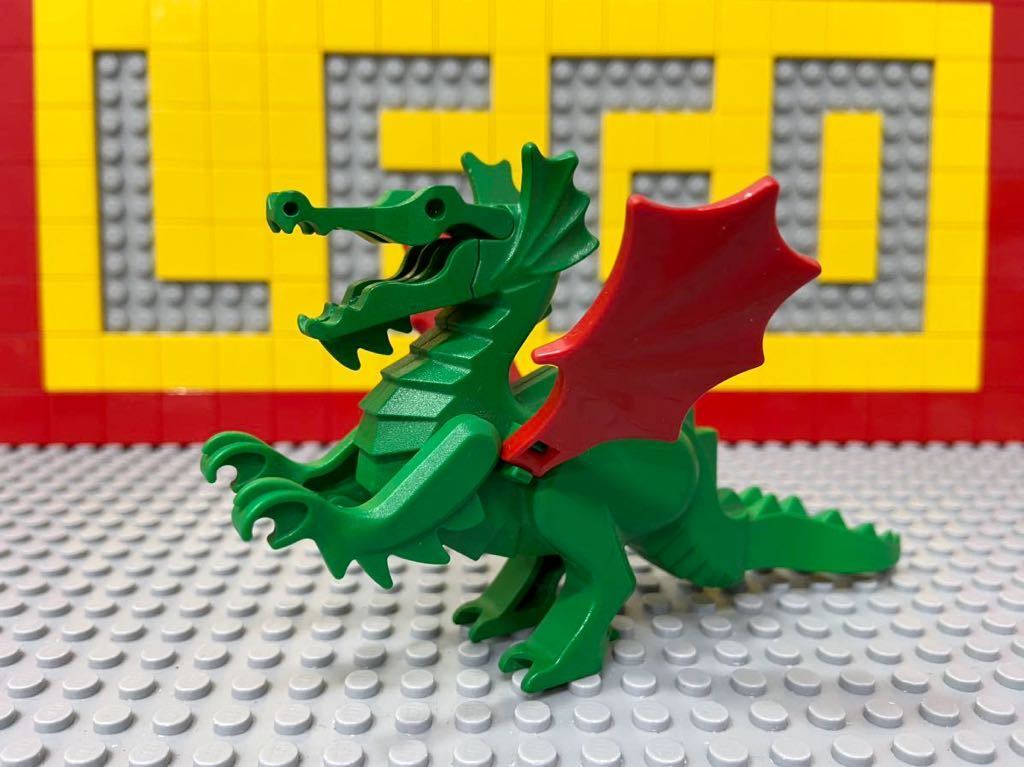 ☆ドラゴン☆ レゴ 動物ミニフィグ グリーンドラゴン 龍 竜 人形 ドラゴンナイト ブラックナイト お城シリーズ C32603の画像1