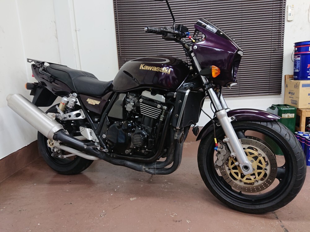 ZRX1100 ZRT10C 国内C1 検R7年9月迄 希少な純正メタリックミッドナイトパープル『年度末による安価完全売切』検付現状 検CB/XJR/ゼファー _【始動確認動画アップ致します】