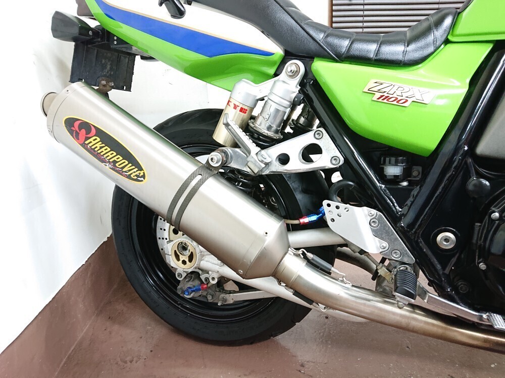 ZRX1100 ZRT10C『予備検査取得済』国内C2 定番ローソンカラー NISSINキャリパー/アクラポビッチマフラー他カスタム多数 検CB/XJR/ゼファーの画像8