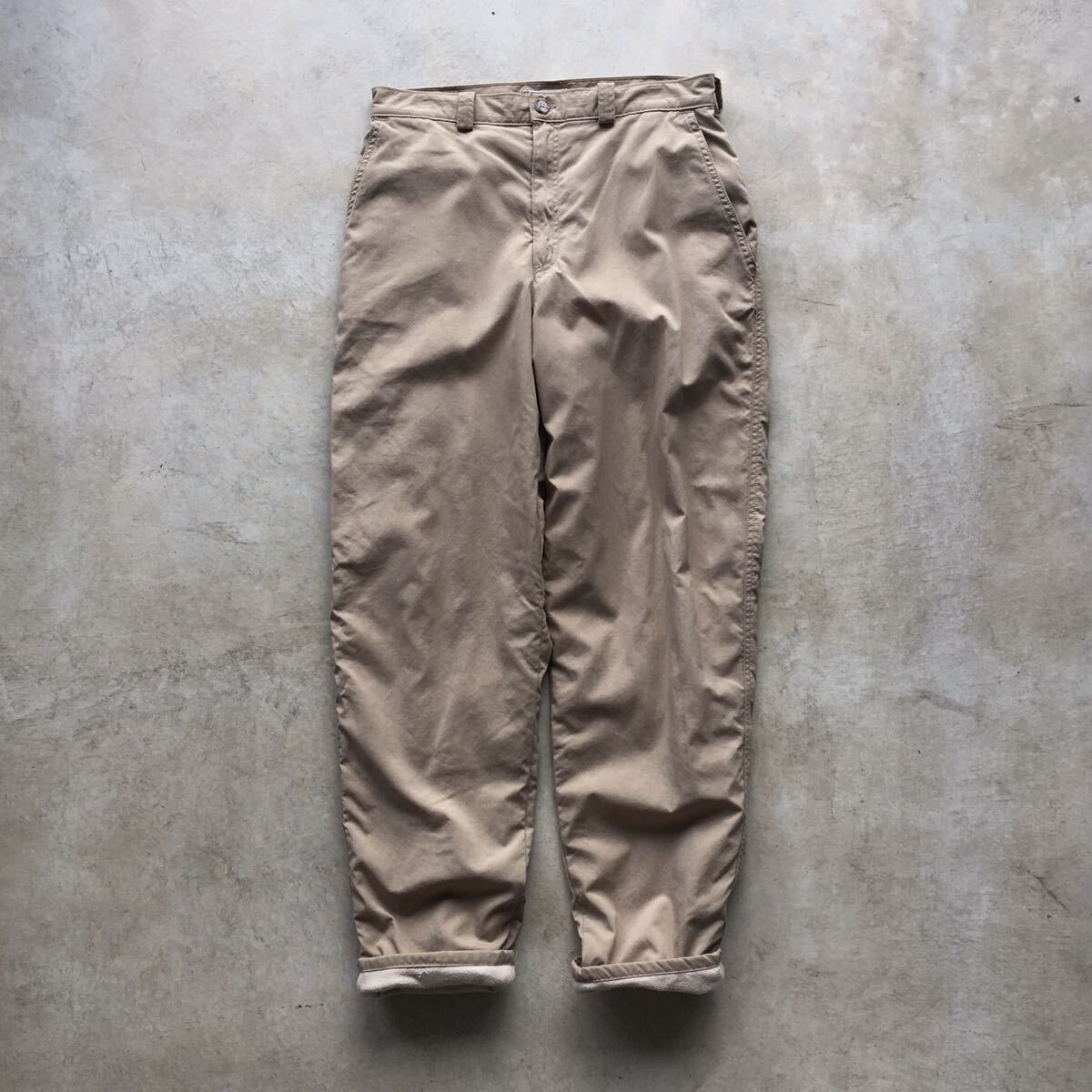 【L.L.Bean】エルエルビーン シンサレート ナイロンパンツ/USA製 Thinsulate 3M ベージュ W33 テックパンツ ヴィンテージ 80s90s