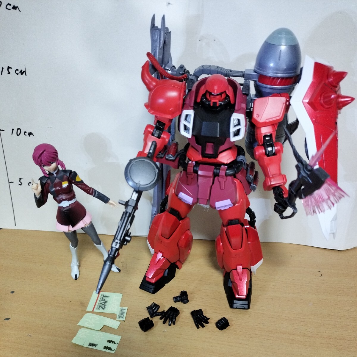 MG 1/100 ルナマリア・ホーク専用 ガナーザクウォーリア 完成品 SEED DISTENY ガンダム ガンプラ ジャンク フィギュア ザクウォーリア HG_未使用部デカール付き