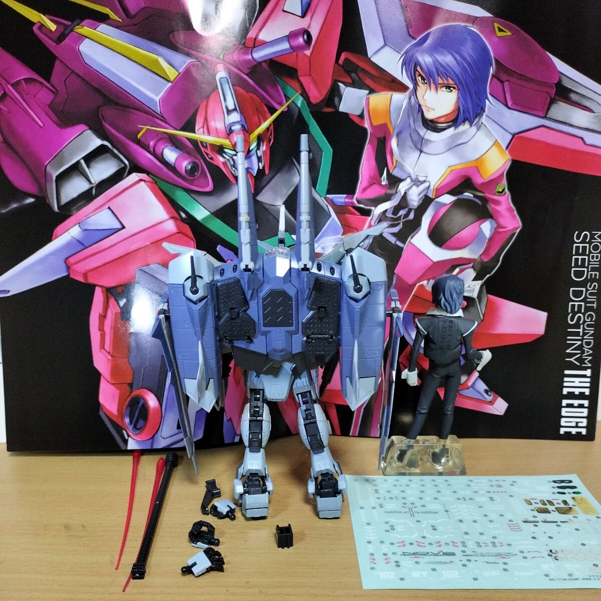 RG 1/144 プレバン 限定 ジャスティスガンダム ディアクティブモード 完成品 SEED アスラン フィギュア ジャンク ガンプラ ガンダム 素組_背部の画像、画像が全て