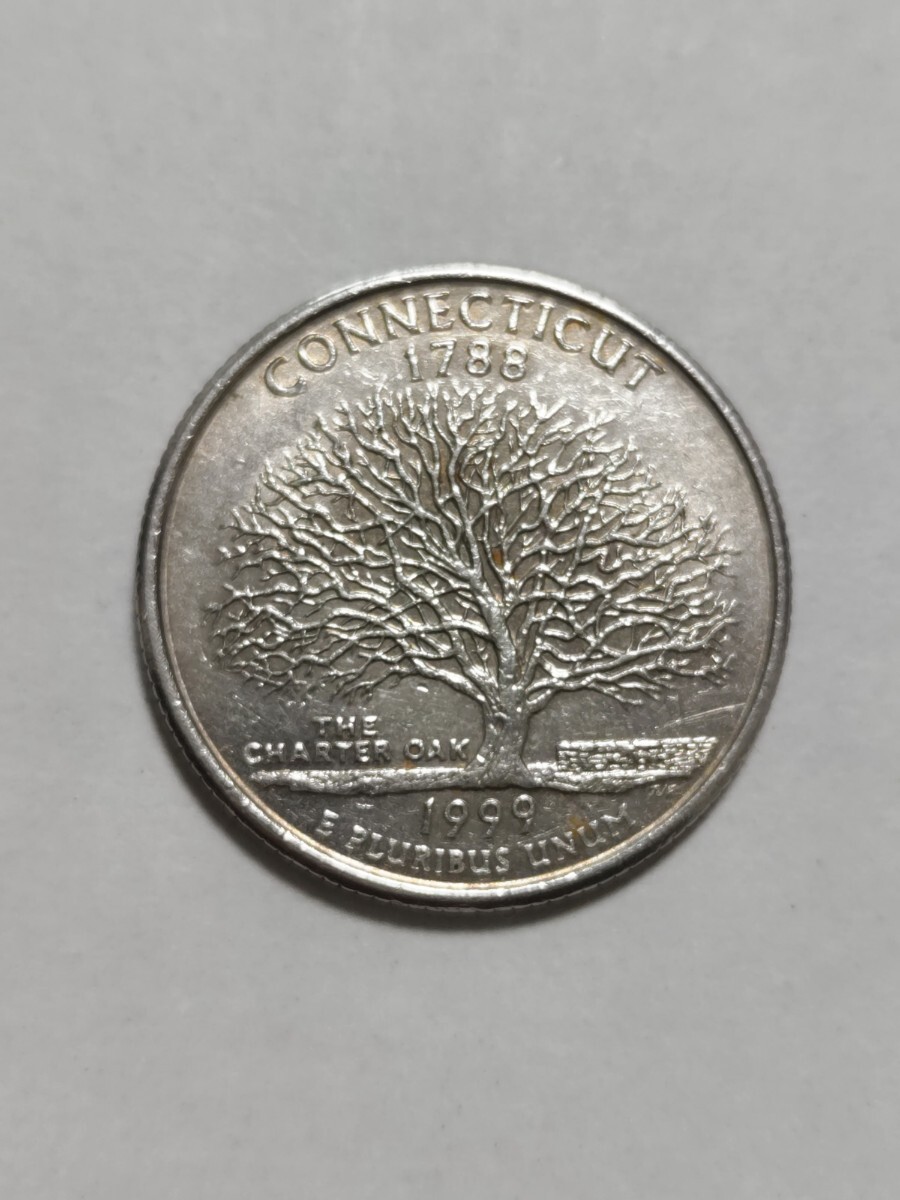 アメリカ合衆国 50州記念硬貨 コネティカット州 25セント 1枚の画像1