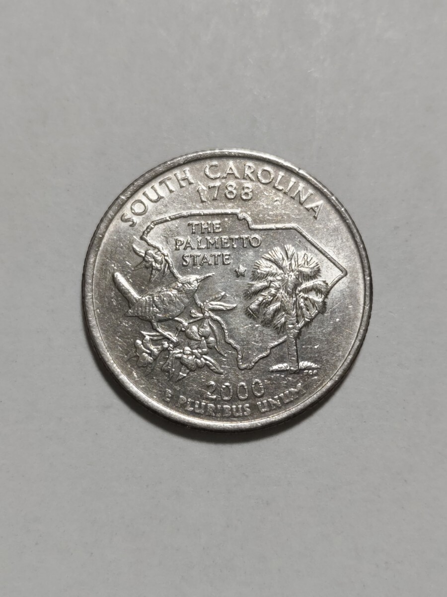 アメリカ合衆国 50州25セント硬貨 サウスカロライナ州 2000年発行 1枚 pi22の画像1
