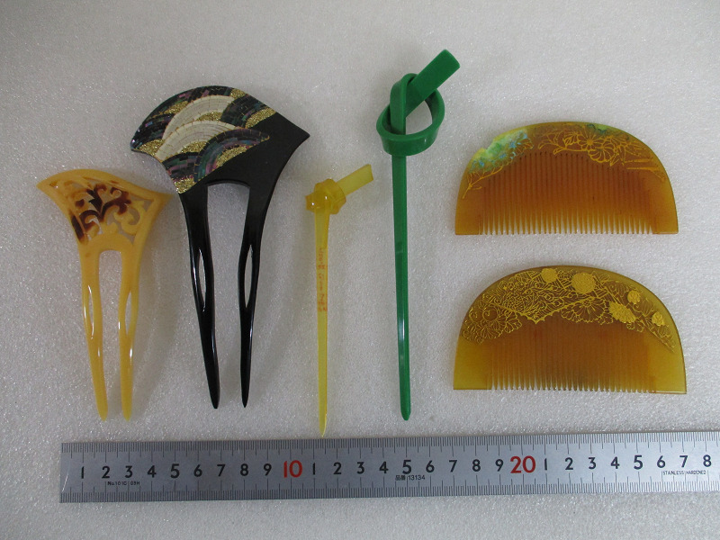 [T30/N] tortoise shell tortoise shell . ornamental hairpin . comb mother-of-pearl 6 point set kimono small articles 