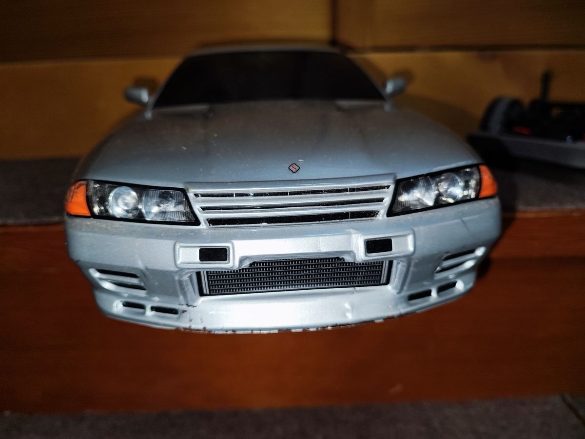 ラジコンカー 1/10RC XB スカイラインGT-R (R32) (TT-01D) ドリフトスペック ボディ シャーシ GT-R