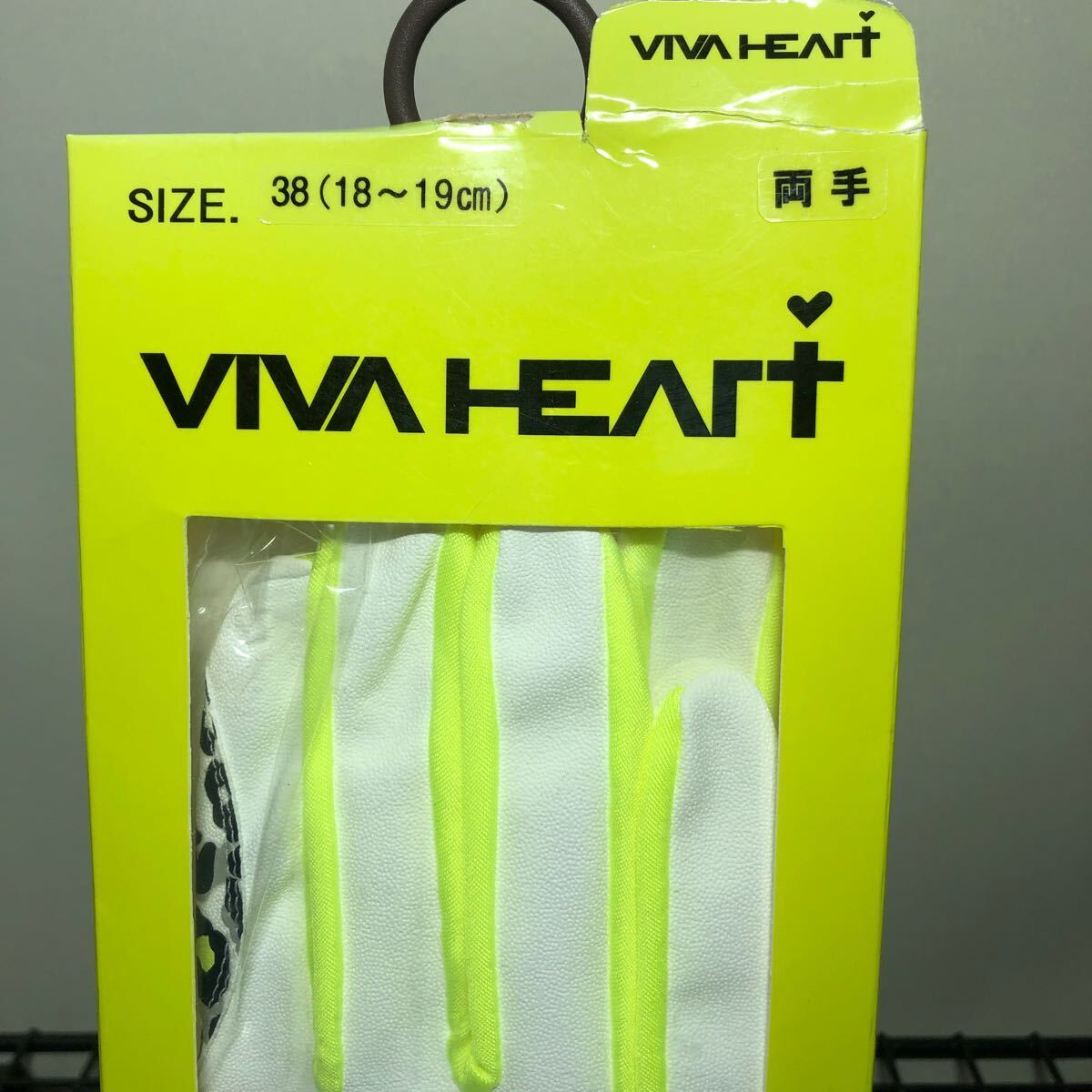 VIVA HEART ビバハート　レディース　両手グローブ Sサイズ 18~19cm レオパードプリント ホワイト_画像4