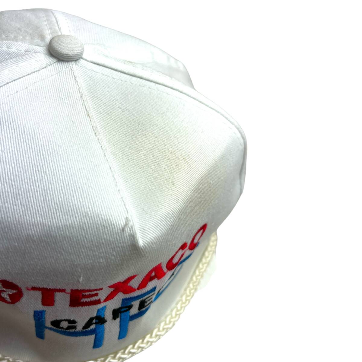 【キャップ / 帽子】TEXACO (テキサコ)　サークル刺繍ロゴ　ブラック　黒　レッド　赤　ライトブルー　水色　ホワイト　白　古着　アメカジ_画像9