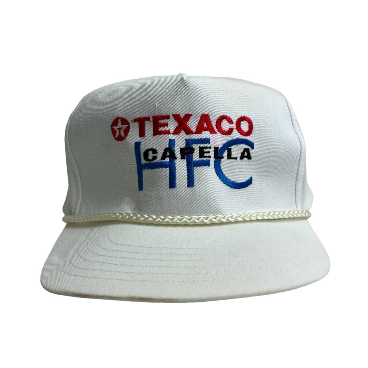 【キャップ / 帽子】TEXACO (テキサコ)　サークル刺繍ロゴ　ブラック　黒　レッド　赤　ライトブルー　水色　ホワイト　白　古着　アメカジ_画像1