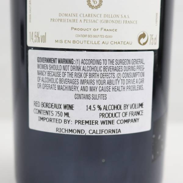 CHATEAU HAUT BRION（シャトーオーブリオン）2009 14.5％ 750ml X24B220018_画像5