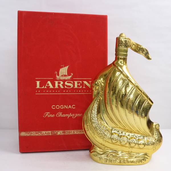 LARSEN（ラーセン）バイキング シップ ゴールド 40％ 700ml 陶器（重1397g）G24B140024_画像1