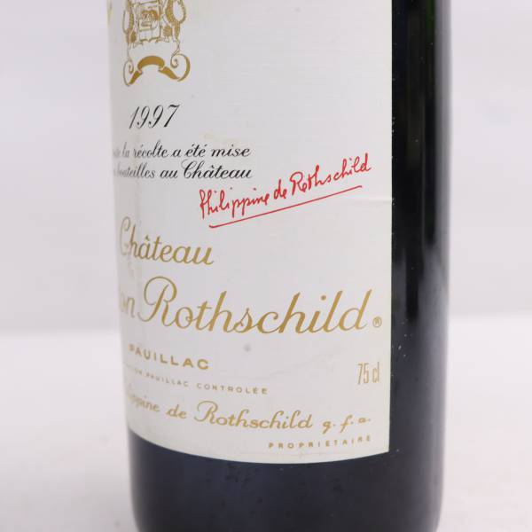 Chateau Mouton Rothschild（シャトー ムートン ロートシルト）1997 12.5％ 750ml ※キャップキズ、裏ラベル汚れ有 O23I240016_画像8