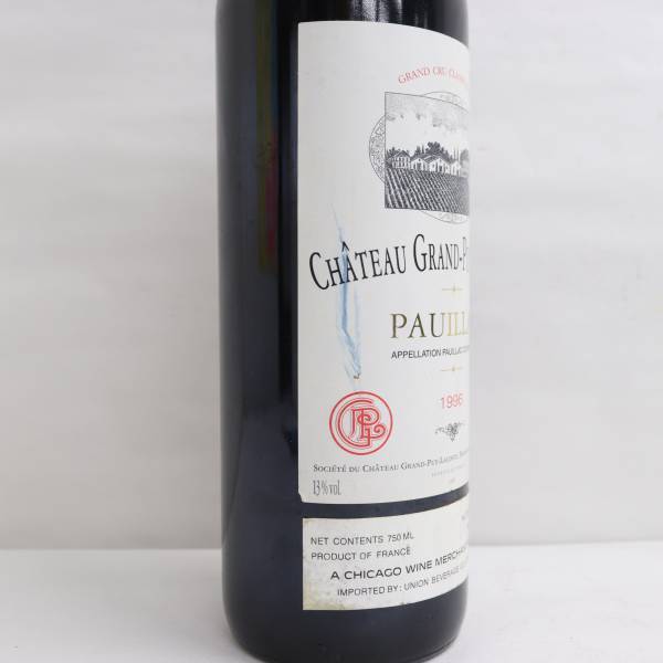 CHATEAU GRAND-PUY-LACOSTE（シャトー グラン ピュイ ラコスト）1996 13％ 750ml ※ラベル汚れ G24B250029_画像6