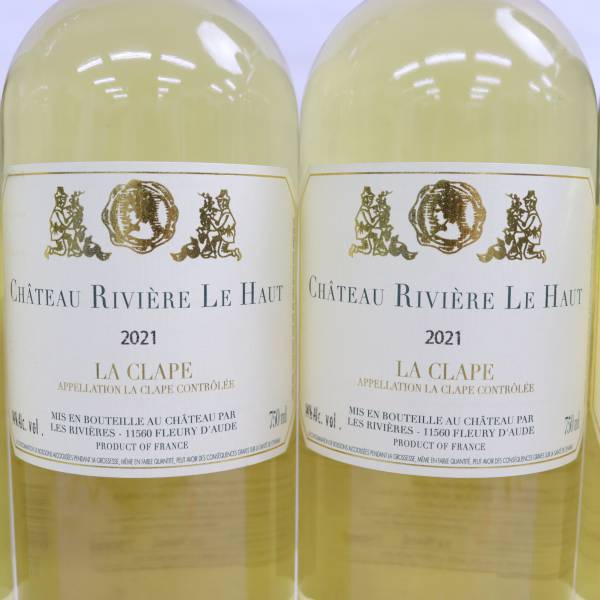 【4本セット】Chateau Riviere le Haut（シャトー リヴィエール ル オー）クラシック ブラン ラ クラープ 2021 14％ 750ml G24C130078の画像2