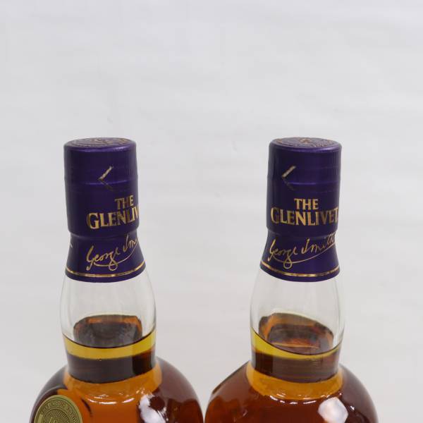 1円~【2本セット】GLENLIVET（グレンリベット）14年 コニャックカスク セレクション 40％ 750ml T24C190034の画像3