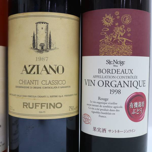 【5本セット】ワイン各種（ルフィーノ キャンティ クラシコ アツィアーノ 1987 12％ 750ml 等）O24C190168の画像3
