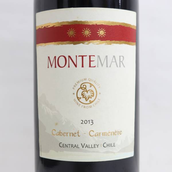 Aresti Chile Wines（アレスティ チリ ワインズ）モンテマール カベルネ カルムネール 2013 12.5％ 750ml N24C190008の画像2