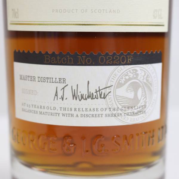 GLENLIVET（グレンリベット）25年 XXV 43% 700ml R24C220001の画像6