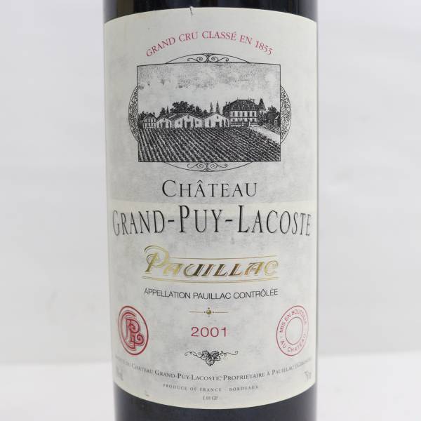 CHATEAU GRAND-PUY-LACOSTE（シャトー グラン ピュイ ラコスト）2001 13％ 750ml G24C220004_画像2