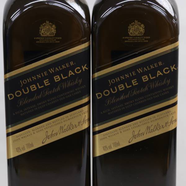 【2本セット】JOHNNIE WALKER（ジョニーウォーカー）ダブルブラック 40％ 700ml O24C260004_画像2