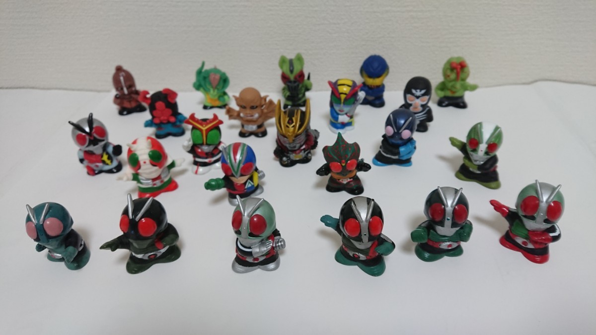 【仮面ライダー】ソフビ 指人形セット 23種_画像1