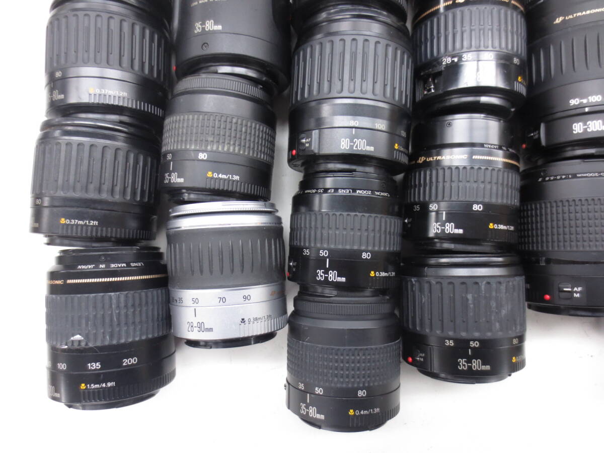 (4706U)ジャンク Canon EF28-80mm 3.5-5.6Ⅱ 35-80mm 4-5.6 80-200mm 4.5-5.6 等 キヤノン まとめてセット 66本 動作未確認 同梱不可_画像3