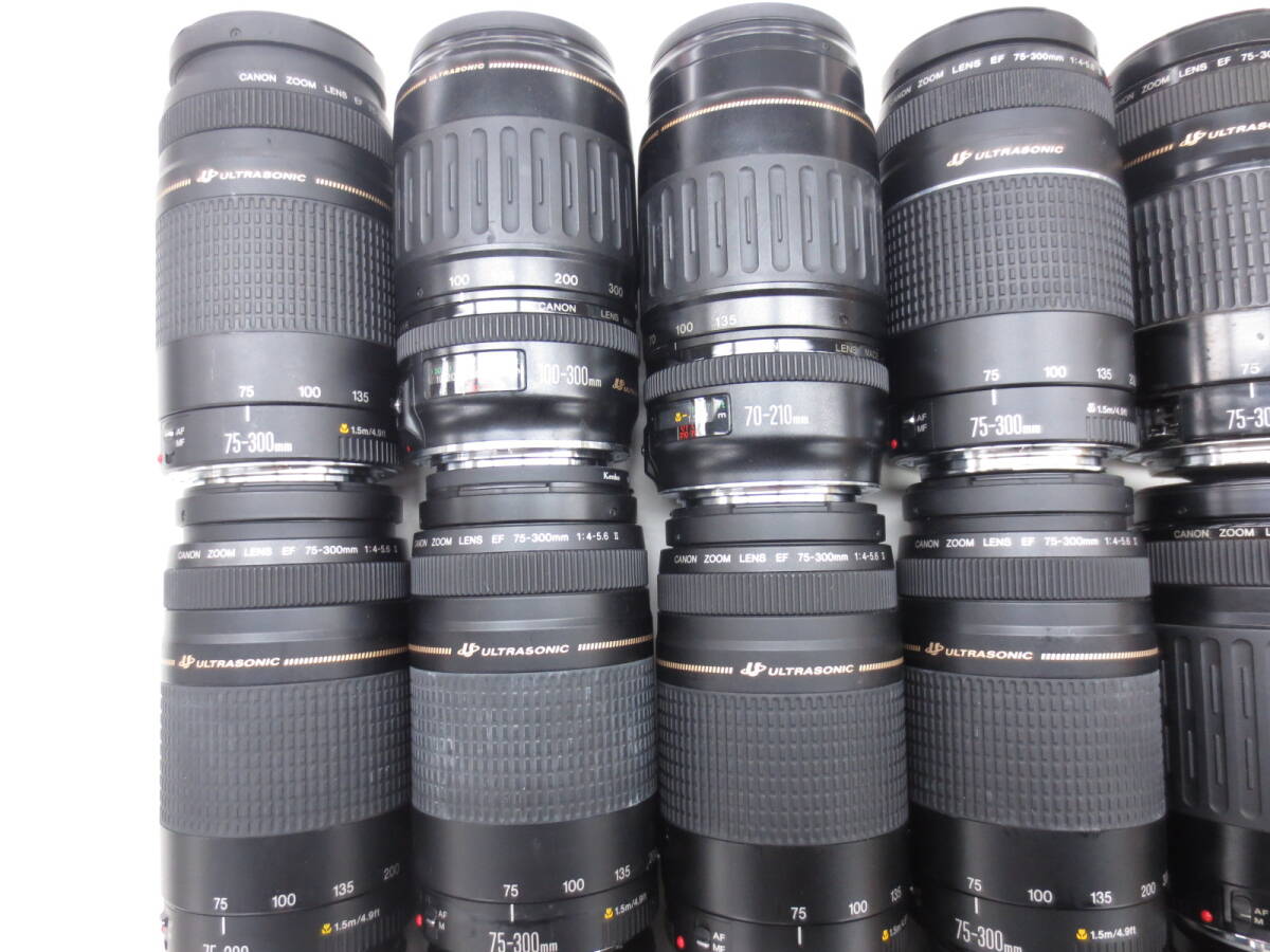 (4709U)ジャンク Canon 70-210mm 3.5-4.5 75-300mm 4-5.6Ⅱ 100-300mm 4.5-5.6 等 キヤノン まとめてセット 30本 動作未確認 同梱不可_画像2