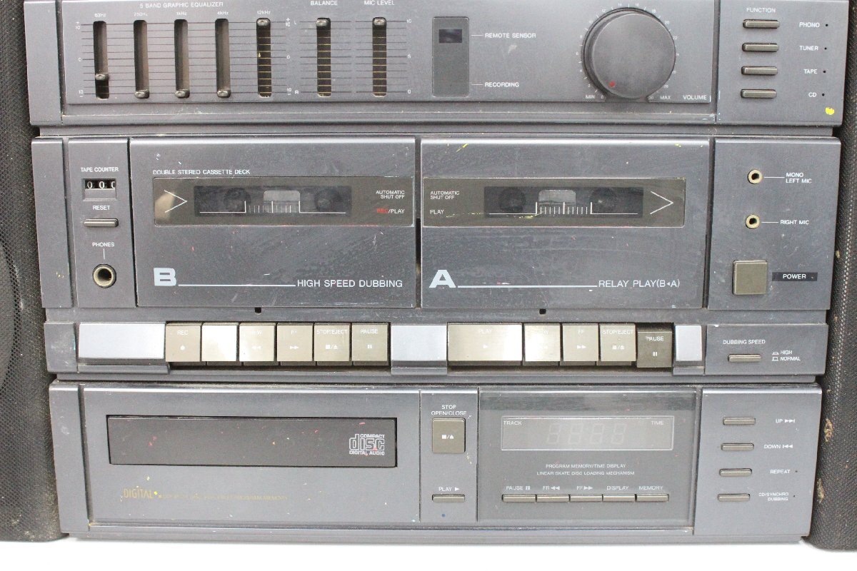 ▲TOSHIBA CD レコード ダブルカセットステレオ スピーカー付 SL-L150CD SS-L150Wの画像5