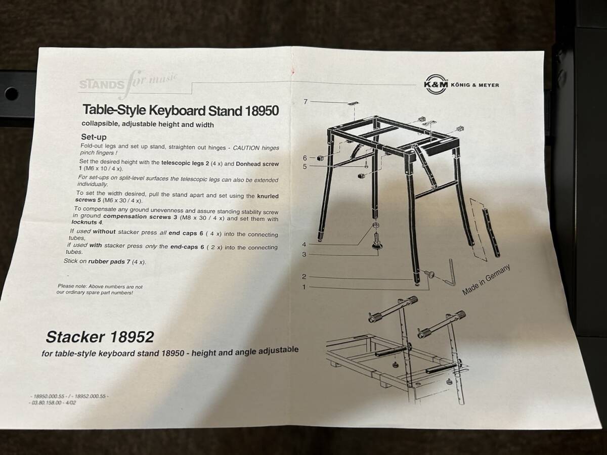 K&M ケーアンドエム 18950 キーボードスタンド【中古】の画像4