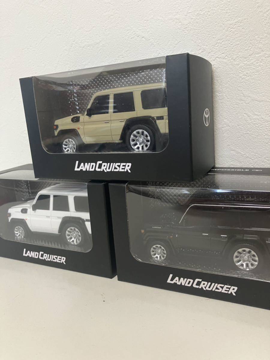  Toyota new model Land Cruiser 70 pull-back car color sample all 3 kind not for sale unopened 