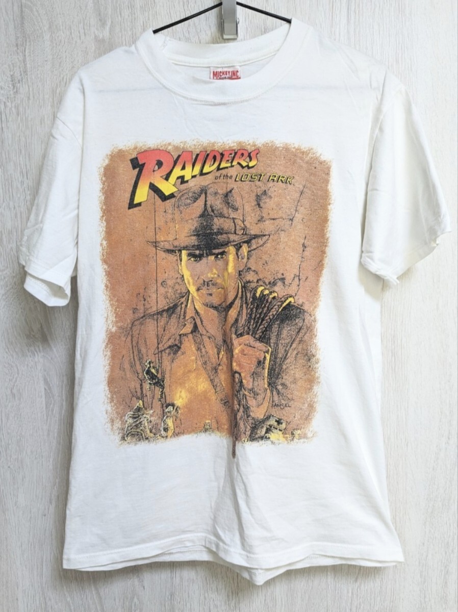 【正規品】 90's USA製 インディージョーンズ 公式ライセンス Tシャツ映画　ディズニー ルーカスフィルム ハリソン・フォード レイダース