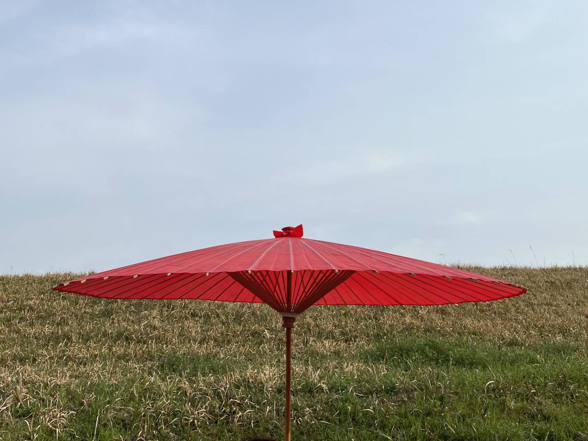 訳有り 【野点傘】 直径2ｍ お茶会 茶道具 茶店 大きい傘 かさ 野立て傘 のだてかさ_画像1