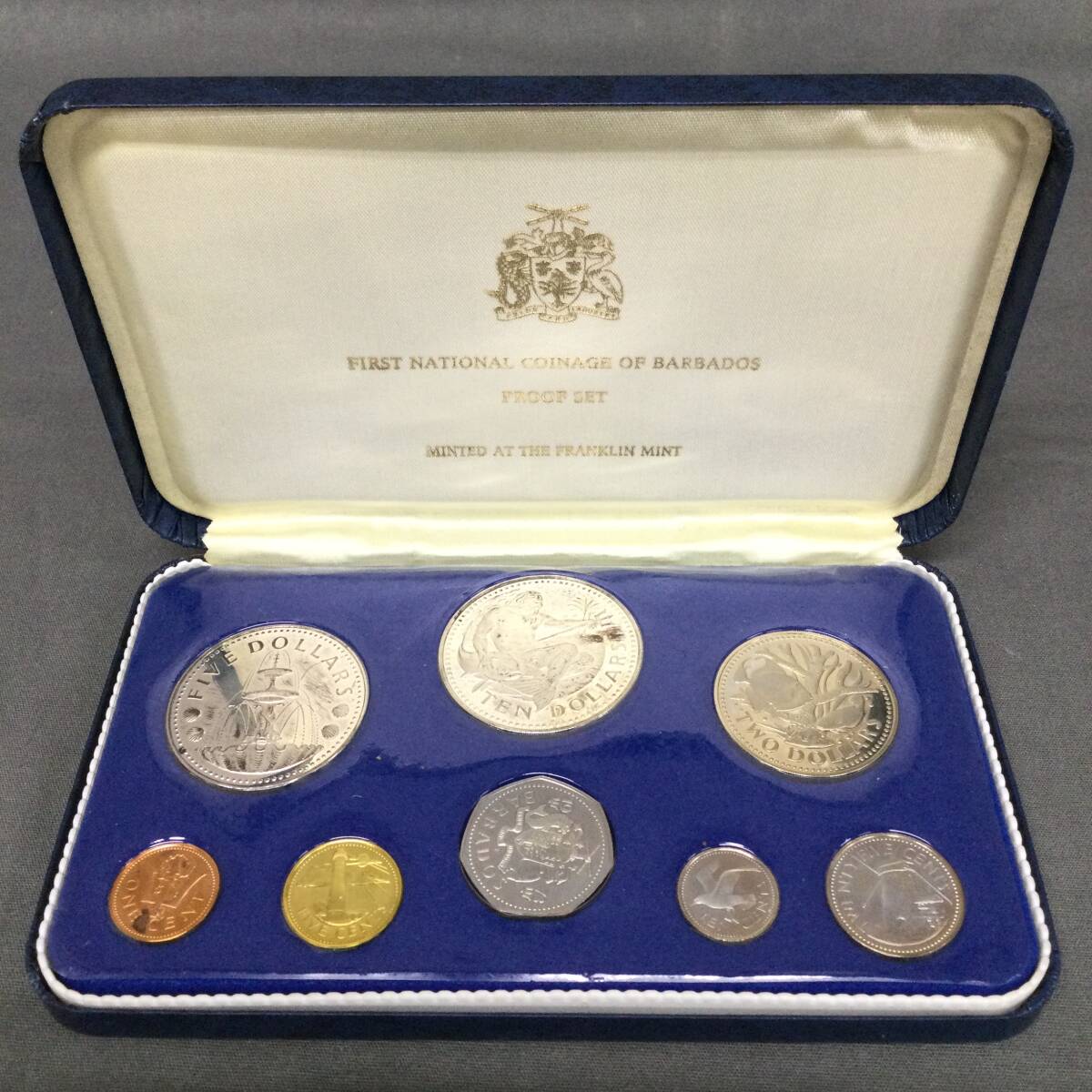 060327 257250 バルバドス島 記念硬貨 8種類 純銀・銀他 貨幣 外国コイン 中南米 コレクション ホビー の画像1