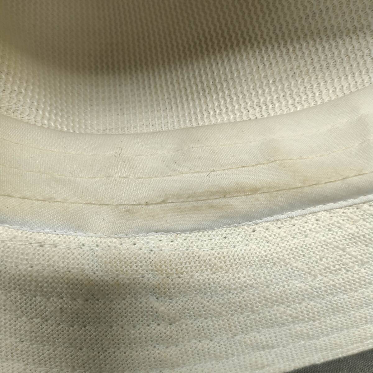 060329　GZ-04509　BENETTON　ベネトン　帽子　ホワイト系カラー　サイズ表記60cm　麻・綿　春夏ファッション小物　服飾雑貨_画像8